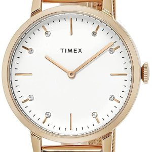 Timex Damklocka TW2V37100 Midtown Vit/Roséguldstonat stål Ø36 mm