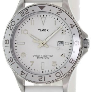 Timex Herrklocka T2P030 Silverfärgad/Gummi Ø44 mm