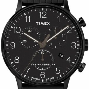 Timex Herrklocka TW2R72200 The Waterbury Svart/Stål Ø40 mm