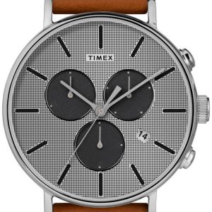 Timex Herrklocka TW2R79900 Silverfärgad/Läder Ø41 mm