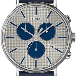 Timex Herrklocka TW2R97700 Silverfärgad/Läder Ø41 mm