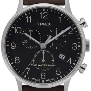 Timex Herrklocka TW2T28200 Svart/Läder Ø40 mm