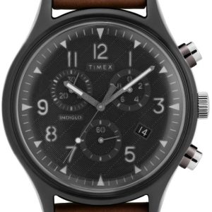 Timex Herrklocka TW2T29600 Svart/Läder Ø42 mm