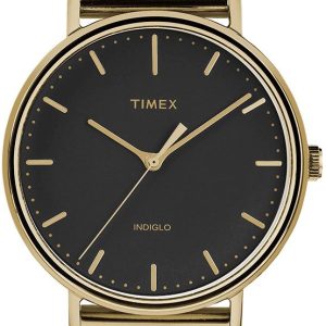 Timex Herrklocka TW2T37300 Fairfield Svart/Gulguldtonat stål Ø41 mm