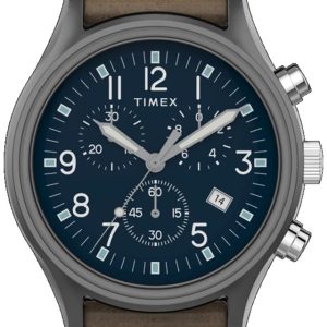 Timex Herrklocka TW2T68000 Blå/Läder Ø42 mm