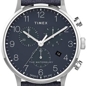 Timex Herrklocka TW2T71300 Blå/Läder Ø40 mm