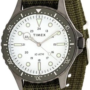 Timex Herrklocka TW2T75500 Navi Vit/Textil Ø41 mm