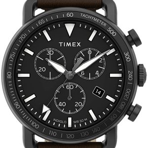 Timex Herrklocka TW2U02100 Svart/Läder Ø42 mm