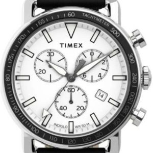 Timex Herrklocka TW2U02200D7 Vit/Läder Ø42 mm