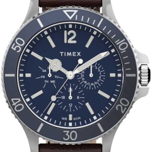 Timex Herrklocka TW2U13000 Blå/Läder Ø43 mm