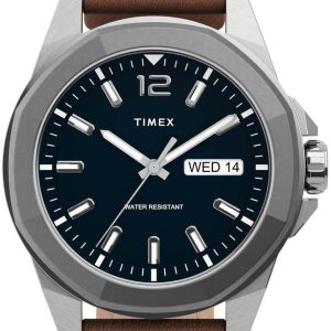 Timex Herrklocka TW2U15000 Essex Avenue Svart/Läder Ø44 mm