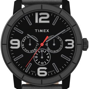 Timex Herrklocka TW2U15200 Svart/Läder Ø44 mm