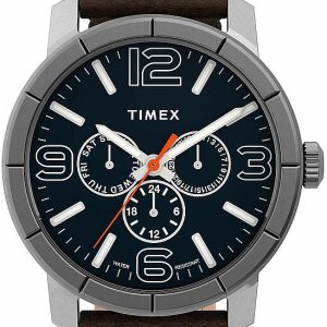 Timex Herrklocka TW2U15300 Blå/Läder Ø44 mm