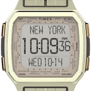 Timex Herrklocka TW2U17100 Command LCD/Gulguldtonat stål