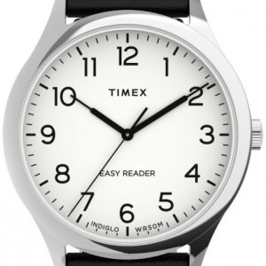 Timex Herrklocka TW2U22100 Easy Reader Vit/Läder Ø40 mm