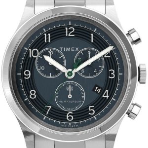 Timex Herrklocka TW2U90900 The Waterbury Blå/Stål Ø42 mm