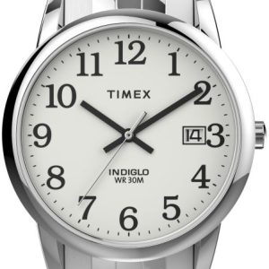 Timex Herrklocka TW2V05400 Easy Reader Vit/Stål Ø35 mm