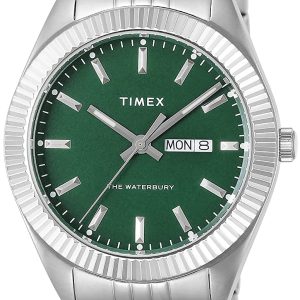 Timex Herrklocka TW2V18100 The Waterbury Grön/Stål Ø41 mm