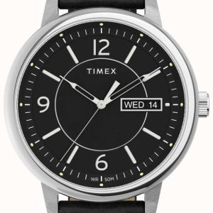 Timex Herrklocka TW2V29200 Chicago Svart/Läder Ø45 mm