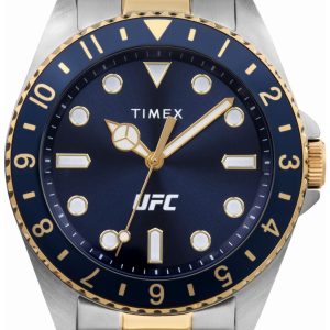 Timex Herrklocka TW2V58400 Ufc Blå/Gulguldtonat stål Ø42 mm