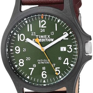 Timex Herrklocka TWF3C8430 Grön/Läder Ø39.4 mm