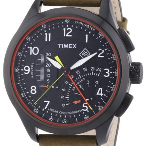 Timex Intelligent Herrklocka T2P276 Svart/Läder Ø45 mm