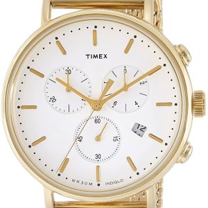 Timex TW2R27200 Weekender Vit/Gulguldtonat stål Ø41 mm