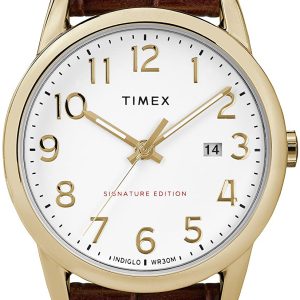 Timex TW2R65100 Vit/Läder Ø38 mm