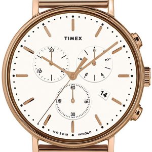 Timex TW2T37200 Vit/Roséguldstonat stål Ø41 mm