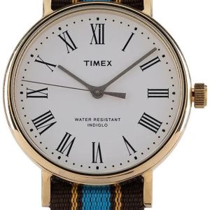 Timex TW2U46300LG Weekender Silverfärgad/Textil Ø37 mm