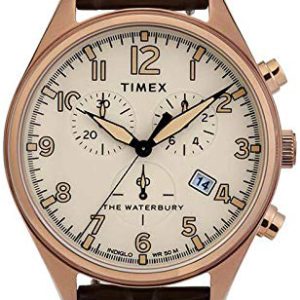 Timex The Waterbury Herrklocka TW2R88300 Beige/Läder Ø42 mm