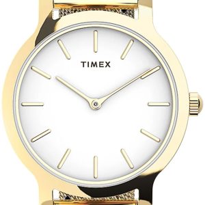 Timex Transcend Damklocka TW2U86800 Vit/Gulguldtonat stål Ø31 mm