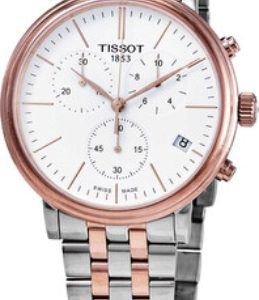 Tissot Carson Herrklocka T122.417.22.011.00 Vit/Roséguldstonat stål