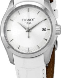 Tissot Damklocka T035.210.16.031.00 Couturier Silverfärgad/Läder