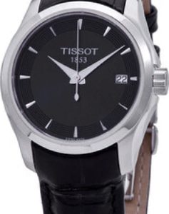 Tissot Damklocka T035.210.16.051.01 Couturier Svart/Läder Ø32 mm