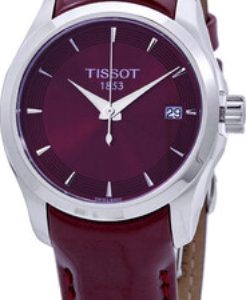 Tissot Damklocka T035.210.16.371.01 Couturier Röd/Läder Ø32 mm