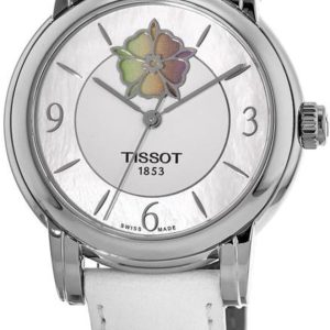 Tissot Damklocka T050.207.17.117.05 T-Lady Vit/Läder Ø35 mm