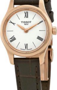 Tissot Damklocka T063.009.36.018.00 Tradition Vit/Läder Ø25 mm