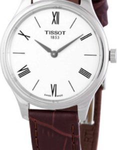 Tissot Damklocka T063.209.16.038.00 Tradition Silverfärgad/Läder