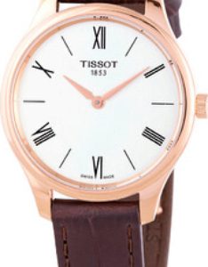 Tissot Damklocka T063.209.36.038.00 Tradition Vit/Läder Ø31 mm