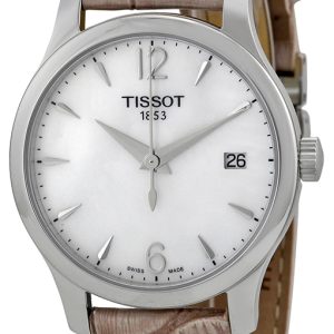 Tissot Damklocka T063.210.17.117.00 Tradition Lady Vit/Läder Ø33 mm