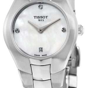 Tissot Damklocka T096.009.11.116.00 T-Lady Round Vit/Stål Ø25.9 mm