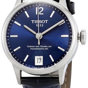 Tissot Damklocka T099.207.16.047.00 Chemin Des Tourelles Blå/Läder