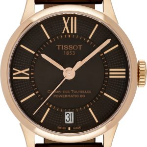 Tissot Damklocka T099.207.36.448.00 Chemin Des Tourelles Brun/Läder