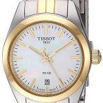 tissot damklocka t101.010.22.111.00 pr 100 vit/gulguldtonat stål