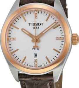 Tissot Damklocka T101.210.26.036.00 PR 100 Lady Silverfärgad/Läder