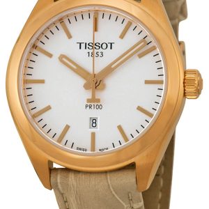 Tissot Damklocka T101.210.36.031.00 PR 100 Lady Silverfärgad/Läder