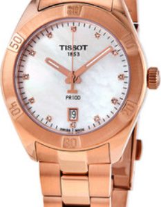 Tissot Damklocka T101.910.33.116.00 Pr 100 Vit/Roséguldstonat stål