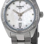 tissot damklocka t101.910.61.116.00 pr 100 vit/stål ø36 mm