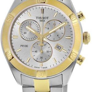 Tissot Damklocka T101.917.22.031.00 Pr 100 Silverfärgad/Gulguldtonat